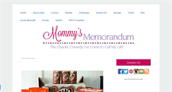 Desktop Screenshot of mommysmemorandum.com